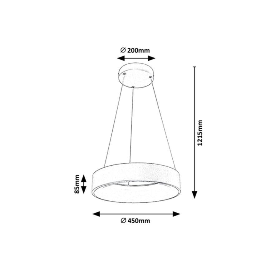 Rabalux - LED Aptumšojama lustra ar auklu LED/24W/230V apaļa 3000-6000K + TP