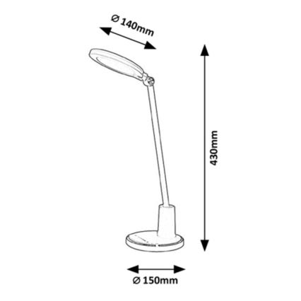 Rabalux - LED Aptumšojama skārienjūtīga galda lampa LED/10W/230V 3000-6000K