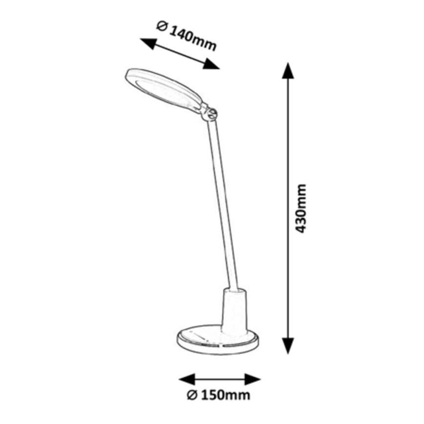 Rabalux - LED Aptumšojama skārienjūtīga galda lampa LED/10W/230V 3000-6000K