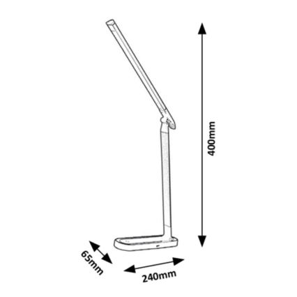 Rabalux - LED Aptumšojama skārienjūtīgā galda lampa LED/7W/230V melna