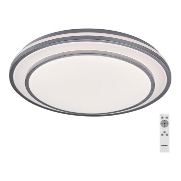 Rabalux - LED Aptumšojams griestu gaismeklis LED/40W/230V 3000-6500K sudraba + tālvadības pults
