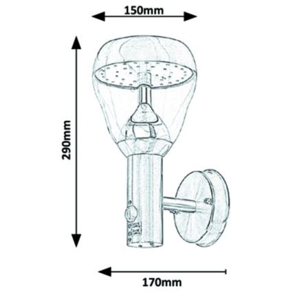 Rabalux - LED Āra sienas gaismeklis LED/8,5W/230V IP44