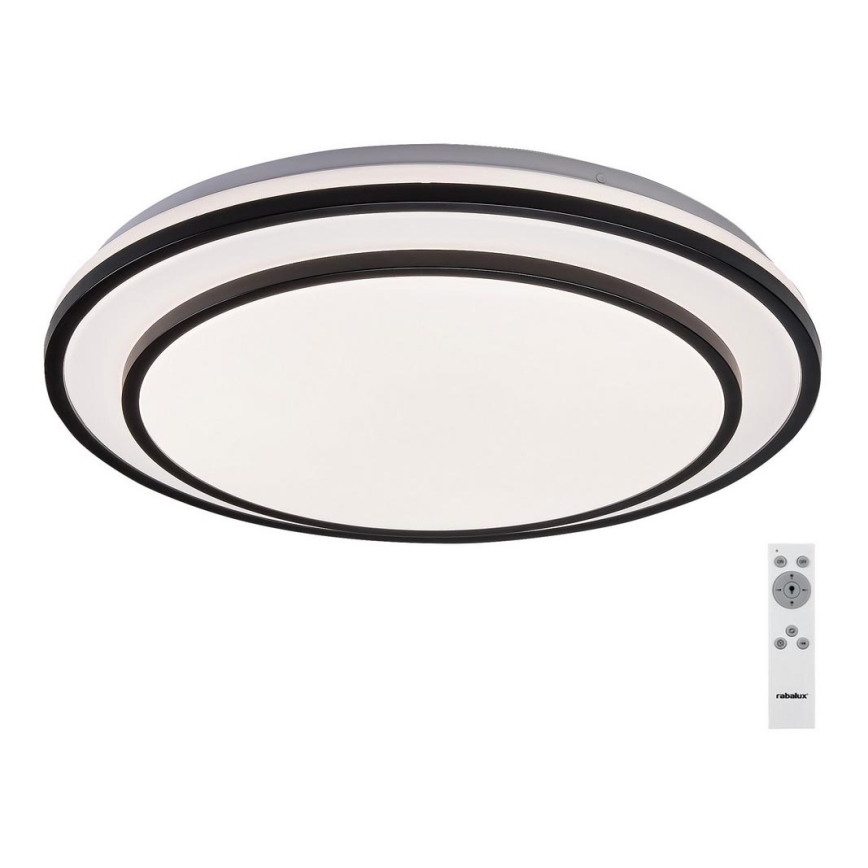 Rabalux - LED dimmējams griestu gaismeklis LED/40W/230V 3000-6500K melns Ø 49 cm + tālvadība