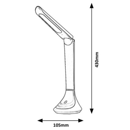 Rabalux - LED Galda lampa LED/5W/230V melna