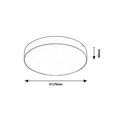 Rabalux - LED Griestu gaismeklis LED/18W/230V 3000-6000K IP44 melns