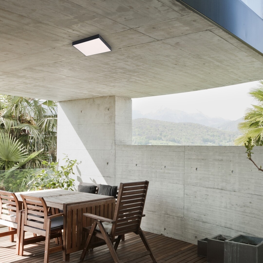 Rabalux - LED griestu lampa LED/24W/230V 2800-6000K IP44 melna 30x30 cm