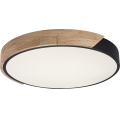 Rabalux - LED griestu gaismeklis LED/24W/230V 4000K melns/ozols Ø 41 cm