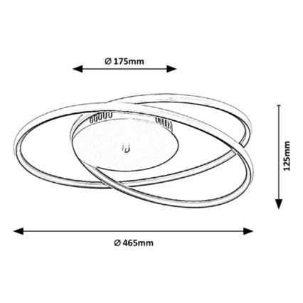 Rabalux - LED griestu gaismeklis LED/40W/230V Ø 46,5 cm