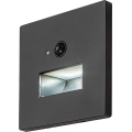 Rabalux - LED kāpņu gaismeklis ar kustības un krēslas sensoru LED/1W/230V 3000/4500/6500K melns