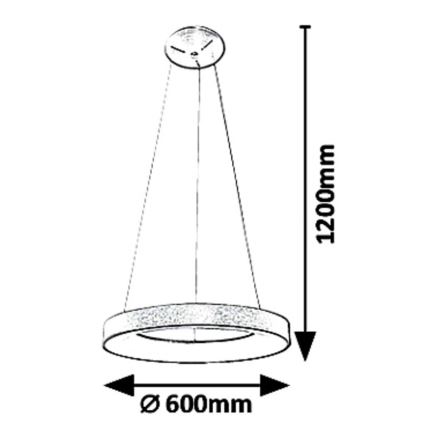 Rabalux - LED Lustra ar auklu CARMELLA LED/50W/230V