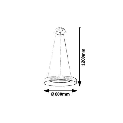 Rabalux - LED Lustra ar auklu CARMELLA LED/80W/230V