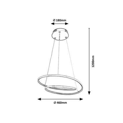 Rabalux - LED Lustra uz auklas LED/40W/230V