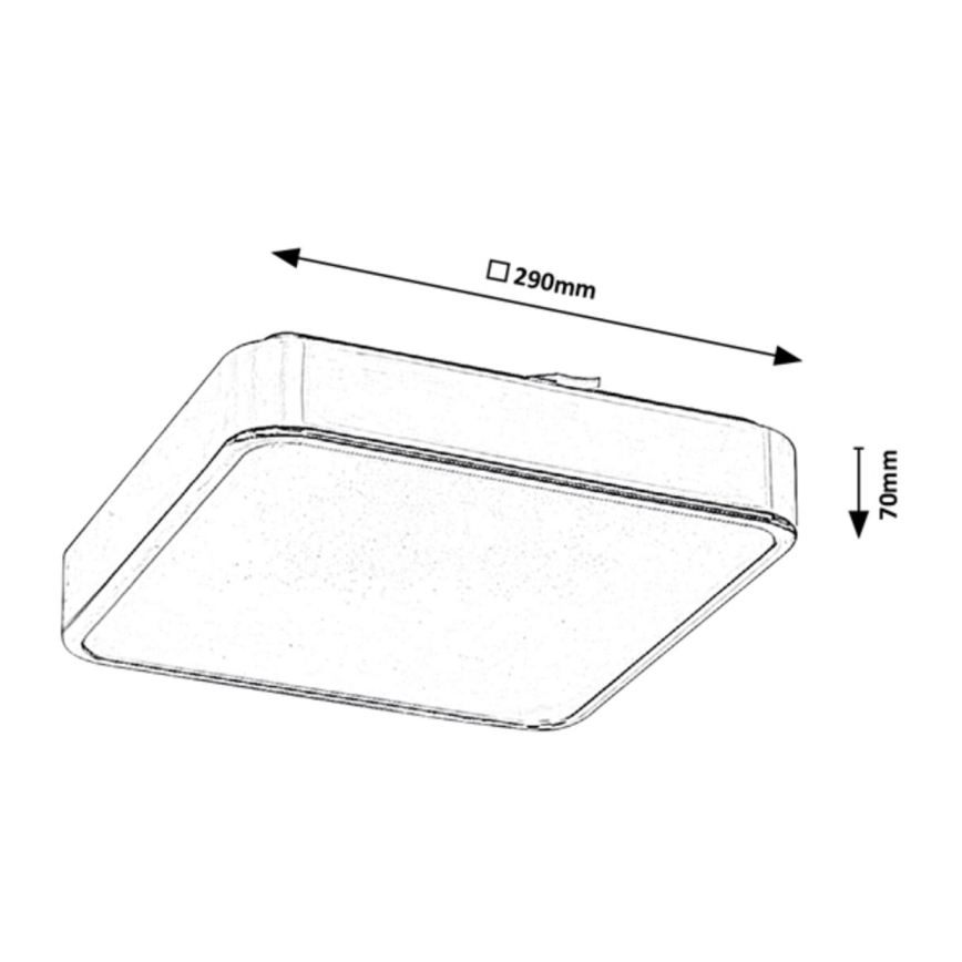 Rabalux - LED RGB Aptumšojama vannas istabas griestu lampa LED/22W/230V 3000-6000K IP44 + tālvadības pults
