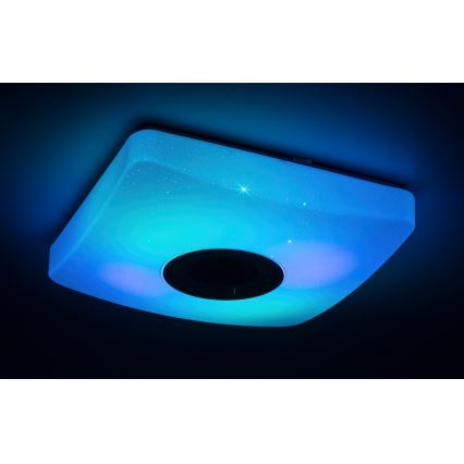 Rabalux - LED RGB regulējama griestu lampa ar skaļruni LED/18W/230V 3000-6000K Bluetooth + tālvadības pults 36,5x36,5 cm
