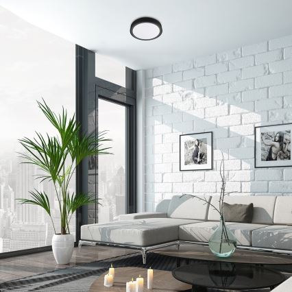 Rabalux - LED RGB dimmējams griestu gaismeklis ar kustību sensoru, 28 W/230 V, 2700–5000 K, Ø 36 cm + tālvadības pults