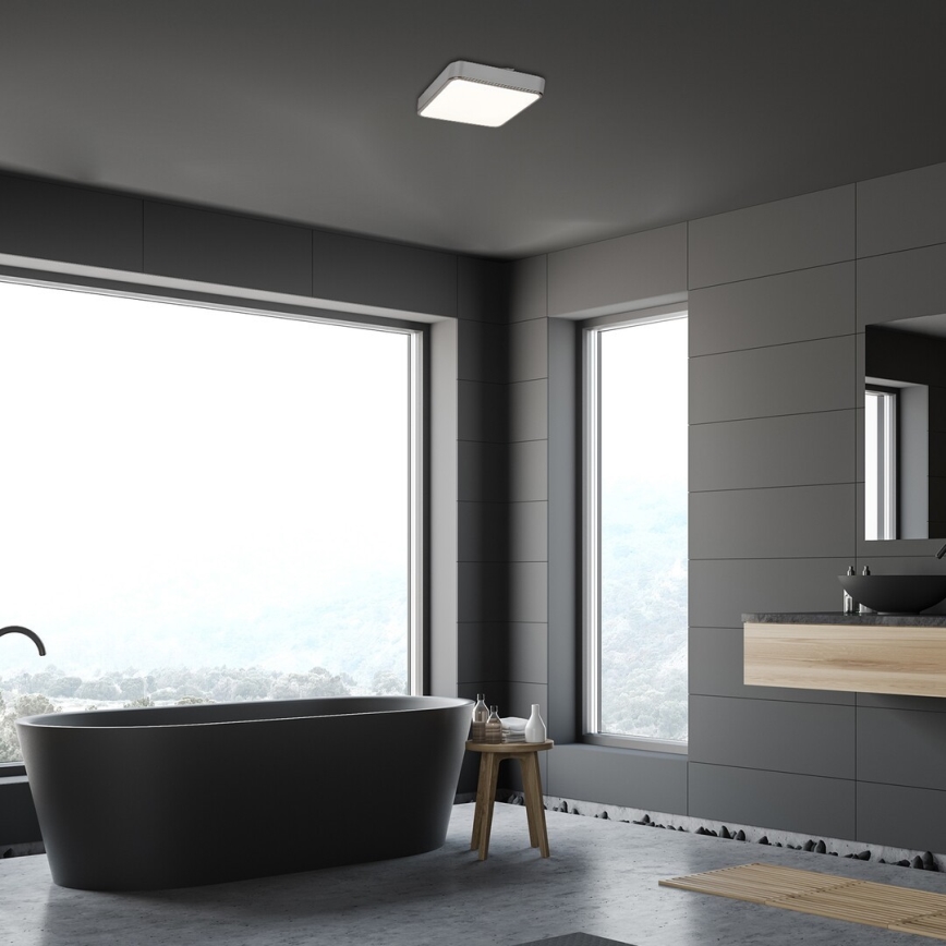 Rabalux - LED RGB vannas istabas griestu gaismeklis ar regulējamu spilgtumu LED/22W/230V 3000-6000K IP44 + tālvadība 29x29 cm