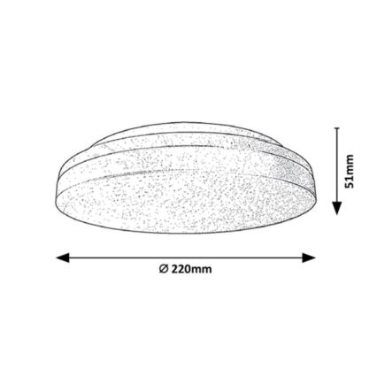 Rabalux - LED Vannas istabas griestu gaismeklis LED/18W/230V IP54 3000K/4000K/6000K