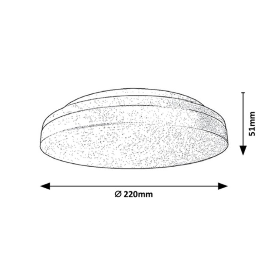 Rabalux - LED Vannas istabas griestu gaismeklis LED/18W/230V IP54 3000K/4000K/6000K