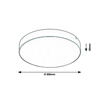 Rabalux - LED griestu lampa vannas istabai LED/24W/230V 2800K/4000K/6000K IP44 melna Ø 30 cm