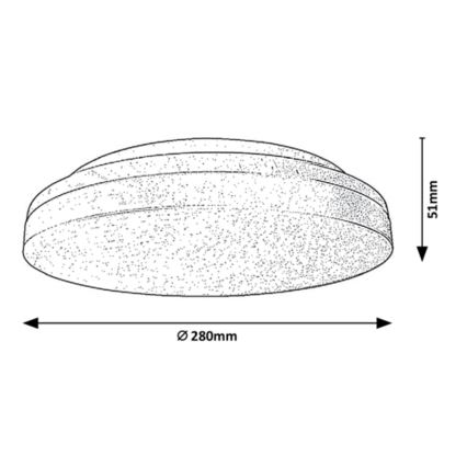 Rabalux - LED Vannas istabas griestu gaismeklis  LED/24W/230V IP54 3000K/4000K/6000K