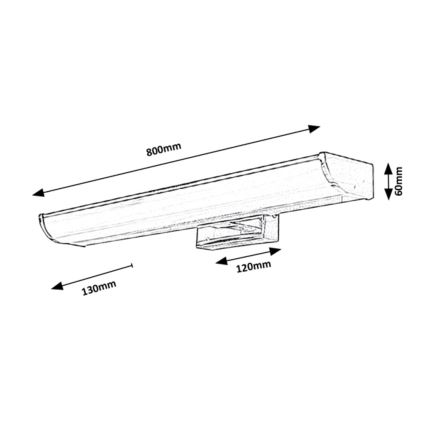 Rabalux - LED Vannas istabas sienas gaismeklis LED/13,5W/230V IP44