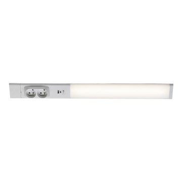 Rabalux - LED Virtuves zem skapīša lampa ar kontaktligzdām LED/18W/230V 4000K 60 cm balta
