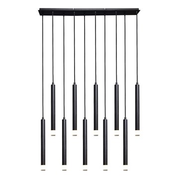 Rabalux - Lustra ar auklu 10xG9/5W/230V melna