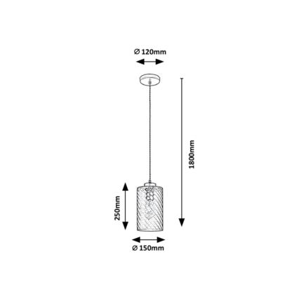 Rabalux - Lustra ar auklu 1xE27/40W/230V