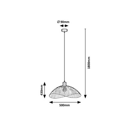 Rabalux - Lustra ar auklu 1xE27/60W/230V