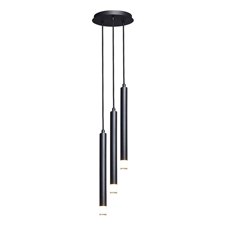 Rabalux - Lustra ar auklu 3xG9/5W/230V melna