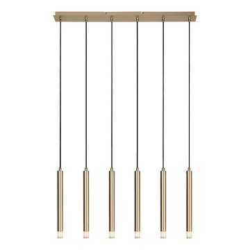 Rabalux - Lustra ar auklu 6xG9/5W/230V zelta