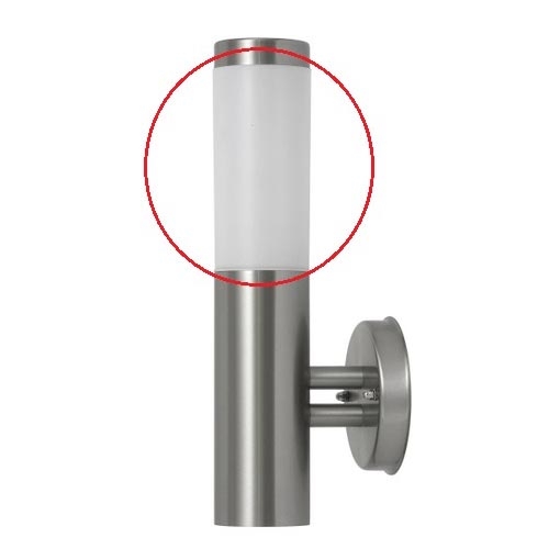 Rabalux - Rezerves stikls āra lampai INOX TORCH E27 balta