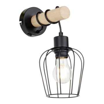 Rabalux - Sienas lampa 1xE27/40W/230V gumijkoks
