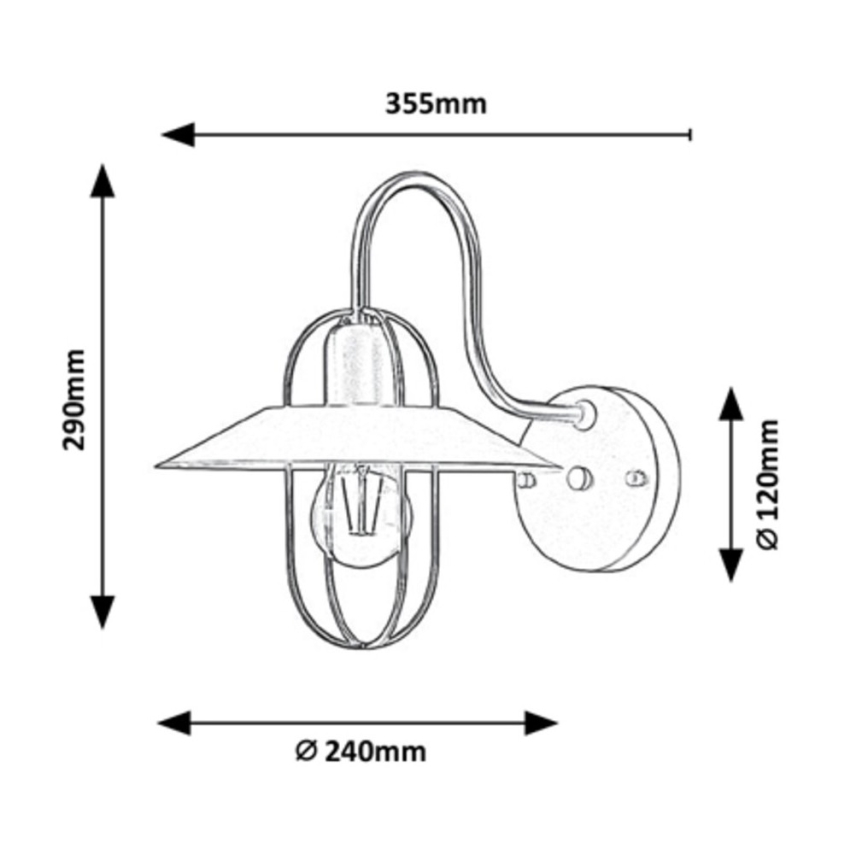 Rabalux - Sienas lampa 1xE27/40W/230V