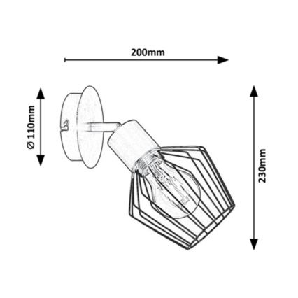 Rabalux - Sienas lampa 1xE27/40W/230V