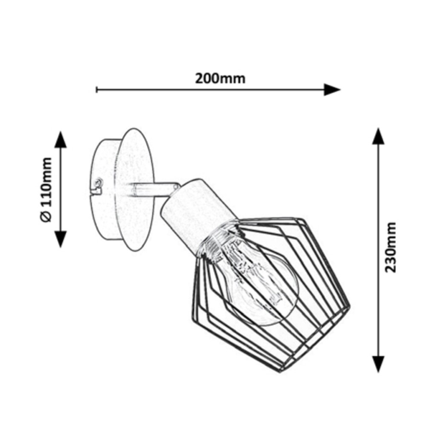 Rabalux - Sienas lampa 1xE27/40W/230V