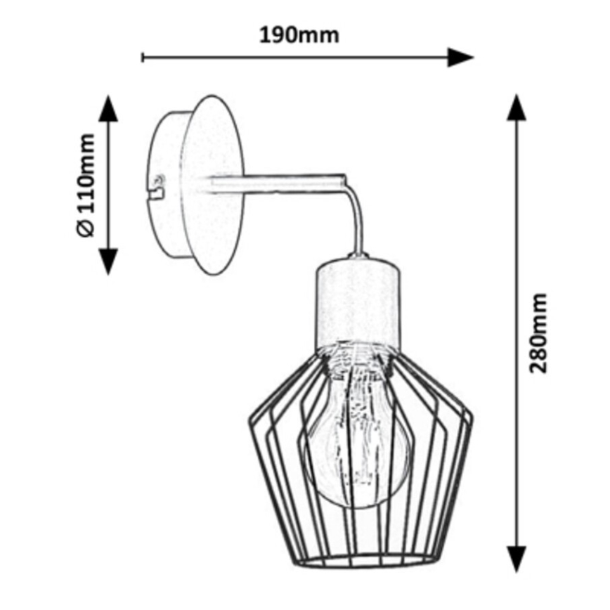 Rabalux - Sienas lampa 1xE27/40W/230V