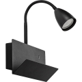 Rabalux - Sienas lampa ar plauktu un USB port 1xGU10/25W/230V melna