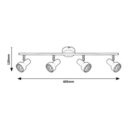 Rabalux - Starmetis 4xGU10/50W/230V
