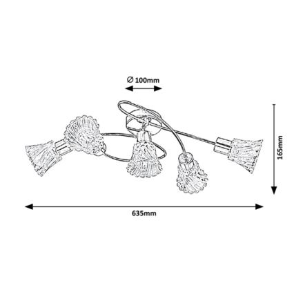Rabalux - Starmetis 5xE14/40W/230V