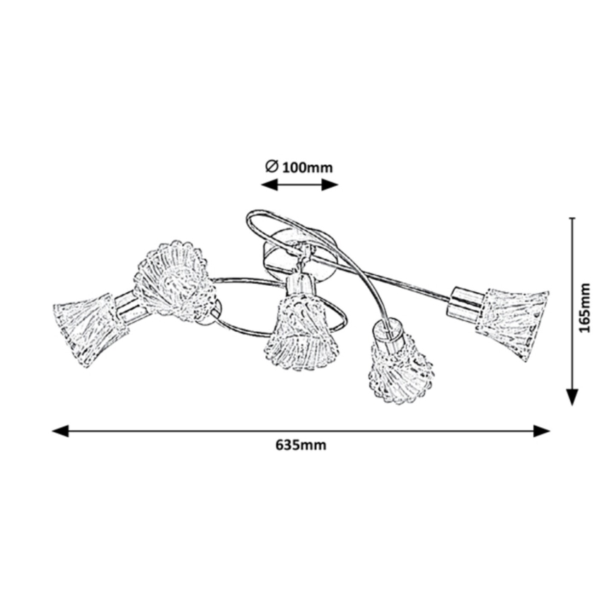 Rabalux - Starmetis 5xE14/40W/230V