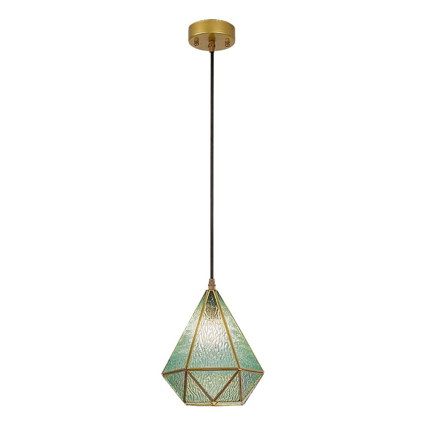 Rabalux - Tiffany Vitrāža lustra ar auklu 1xE14/40W/230V zila/zelta
