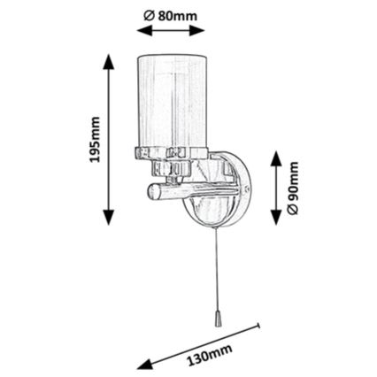 Rabalux - Vannas istabas sienas lampa 1xG9/28W/230V IP44