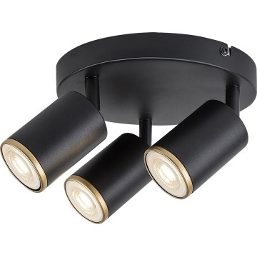 Rabalux - Virziena gaismeklis 3xGU10/15W/230V melns
