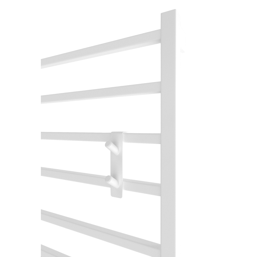 Radiatora āķis INOX (nerūsējošais tērauds) / balts