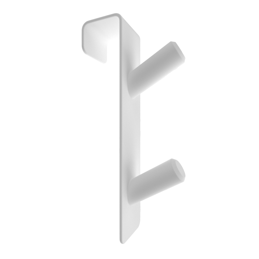 Radiatora āķis INOX (nerūsējošais tērauds) / balts