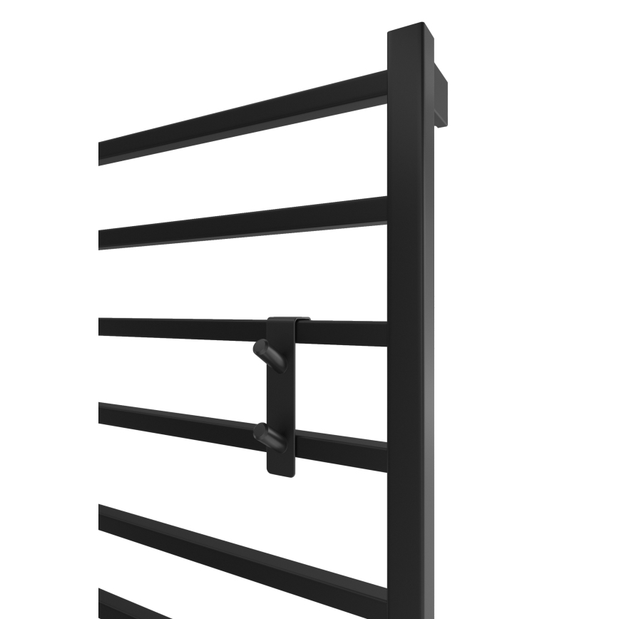 Radiatora āķis INOX nerūsējošais tērauds/melns