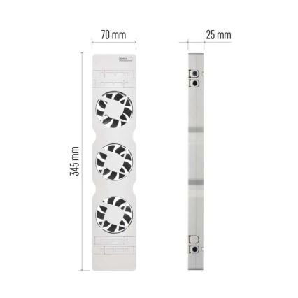 Radiatora ventilators 5/230V balta