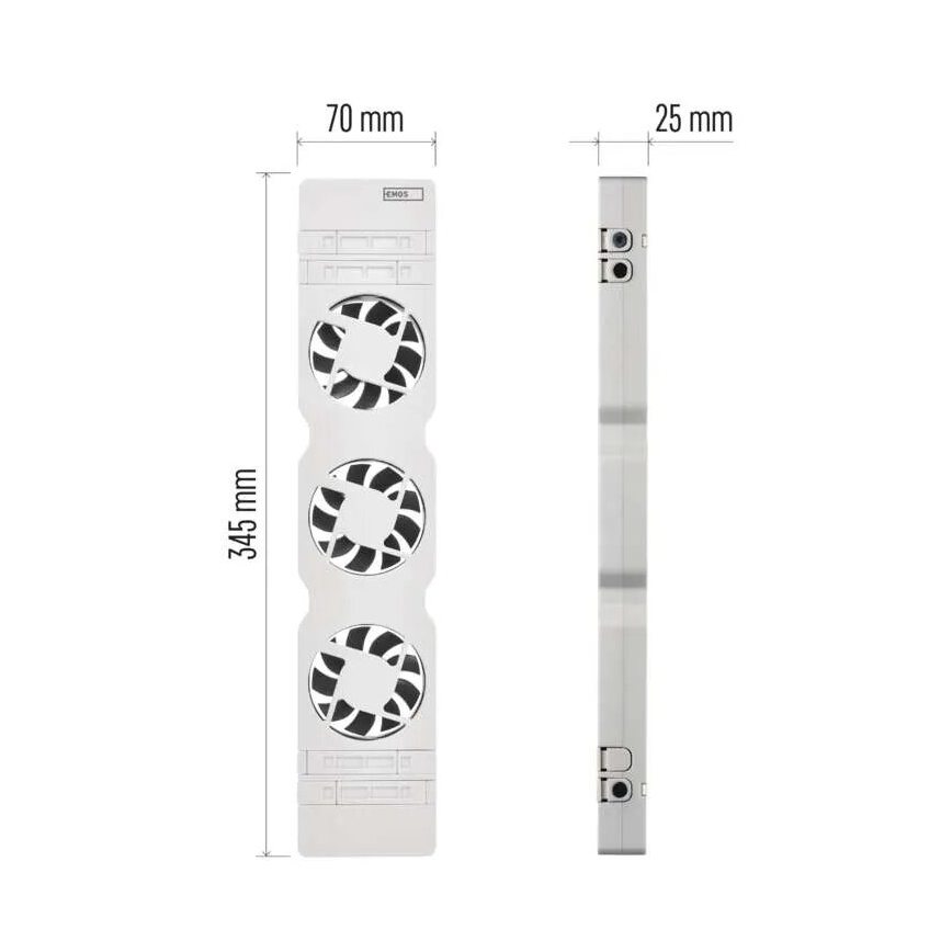 Radiatora ventilators 5/230V balta