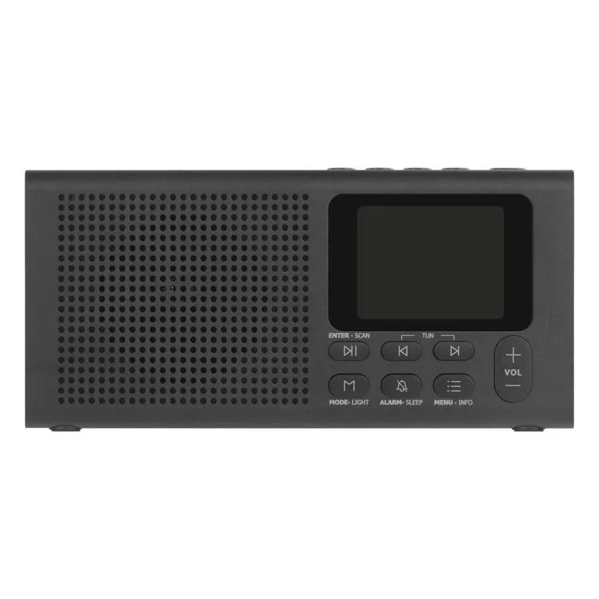 Radio DAB DAB+ FM 3W/5V/4xAA melna